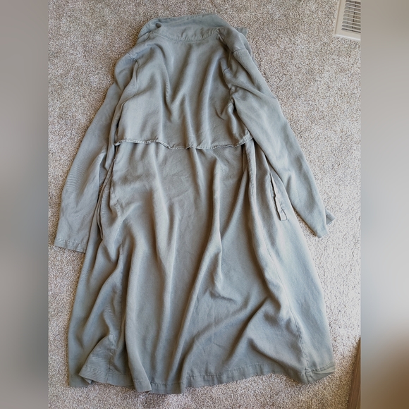 Lulus Happily Weather After Olive Green Trench Coat - Picture 6 of 9